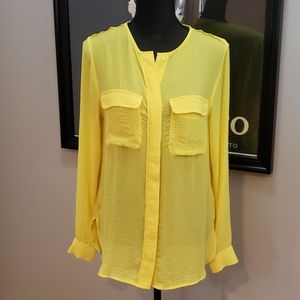 H&M Bright Yellow Button Down Shirt